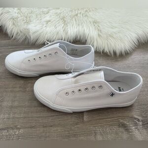 👟💞HURLEY Women's Slip On No Laces Sneakers White Size 7.5